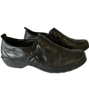 Romika Loafers Shoes Women's Size 9 US 40 EU Black Leather Comfort Slip Ons